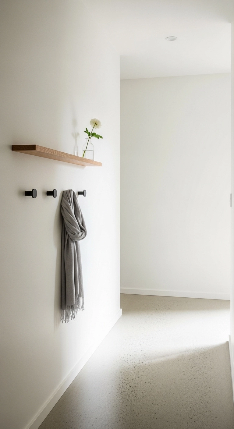 Tiny hallway ideas with decluttered styling and minimal decor