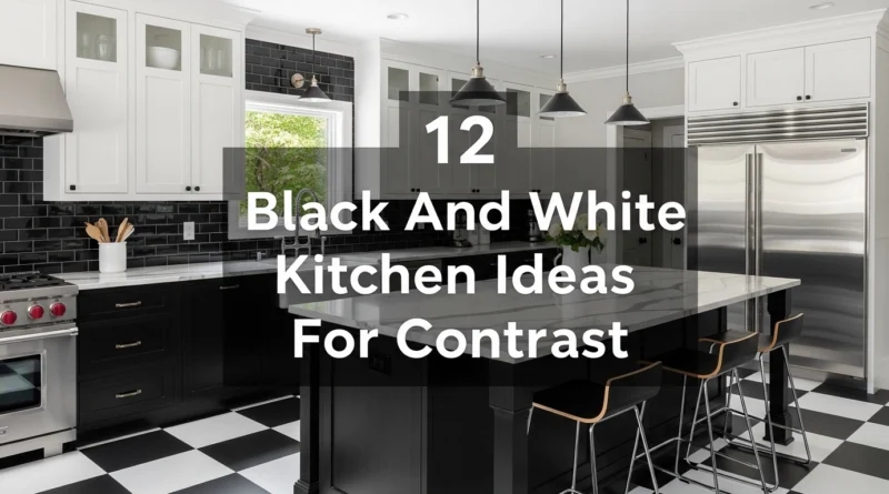 12 Black And White Kitchen Ideas For Contrast