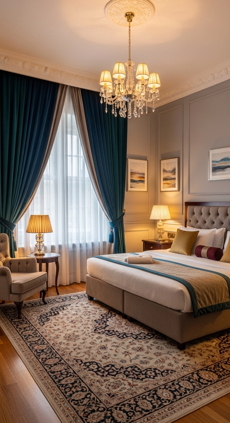 Luxury Velvet Curtain Bedroom