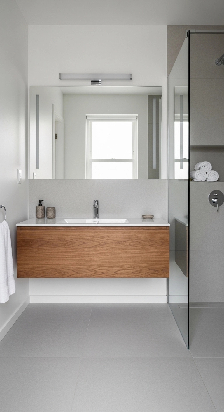 small bathroom ideas with clear open floor space