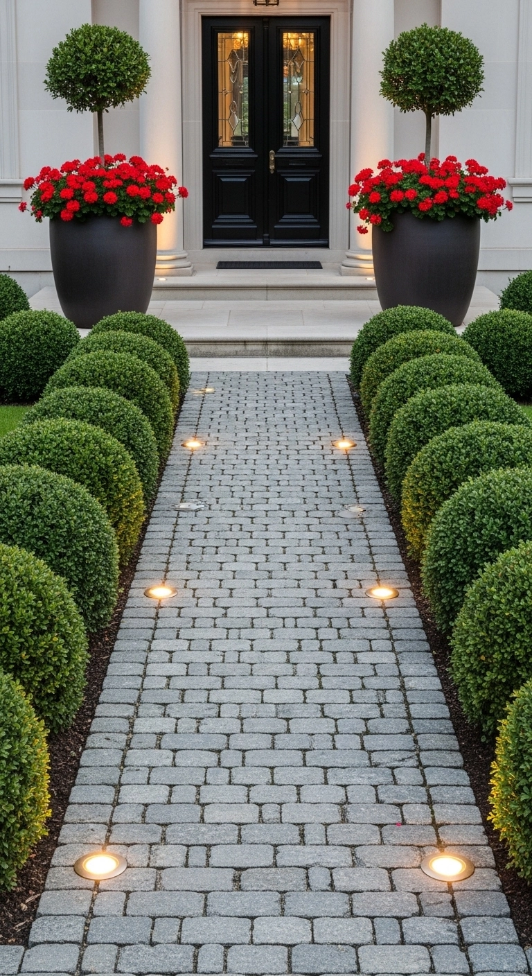 Symmetrical Front Garden Design