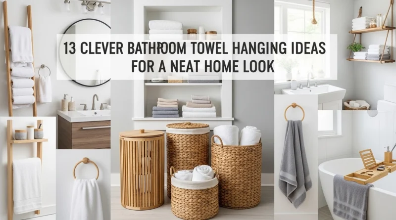 13 Clever Bathroom Towel Hanging Ideas For A Neat Home Look