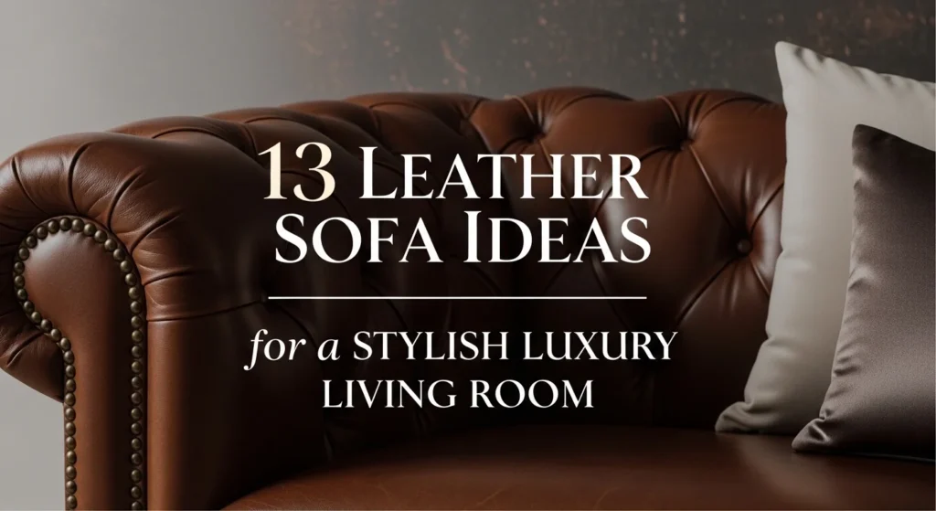 13 Leather Sofa Ideas for a Stylish Luxury Living Room