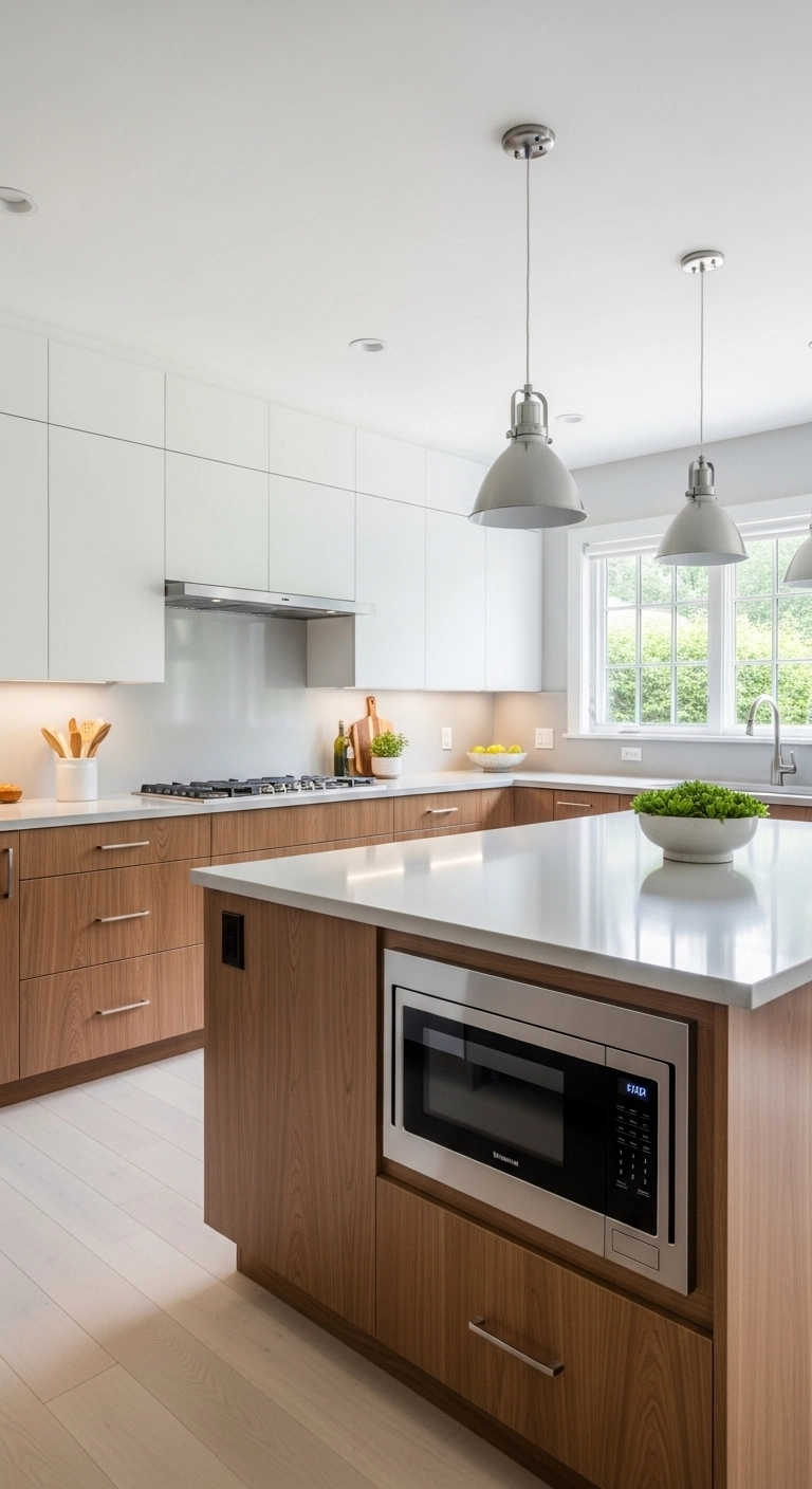 microwave location ideas for better overall kitchen flow