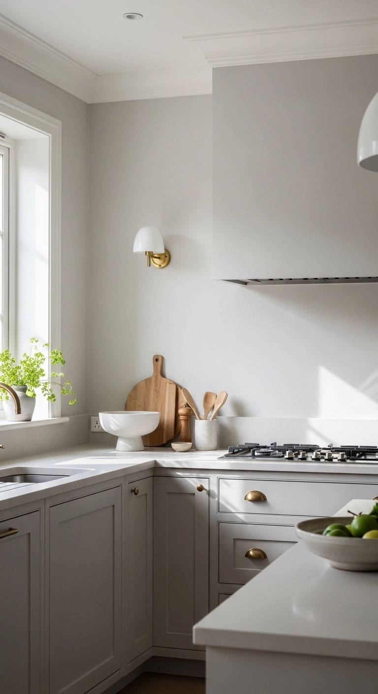 kitchen hood ideas with a painted hood blending into the wall