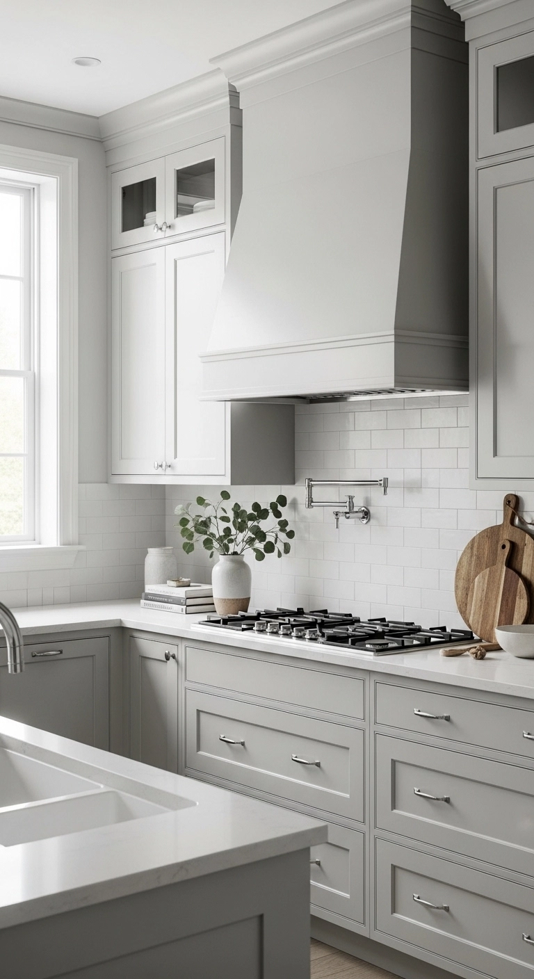 kitchen vent hood ideas with a boxed hood and straight lines