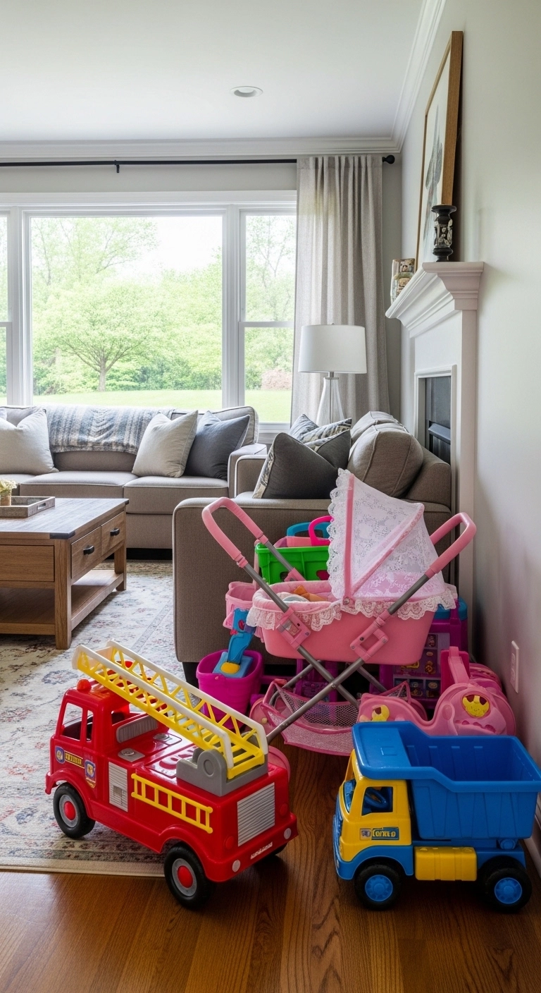 toy storage solutions with a corner for bulky toys