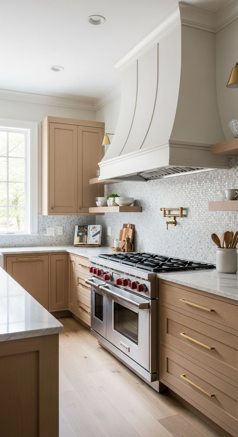 kitchen hood ideas with a balanced timeless modern hood