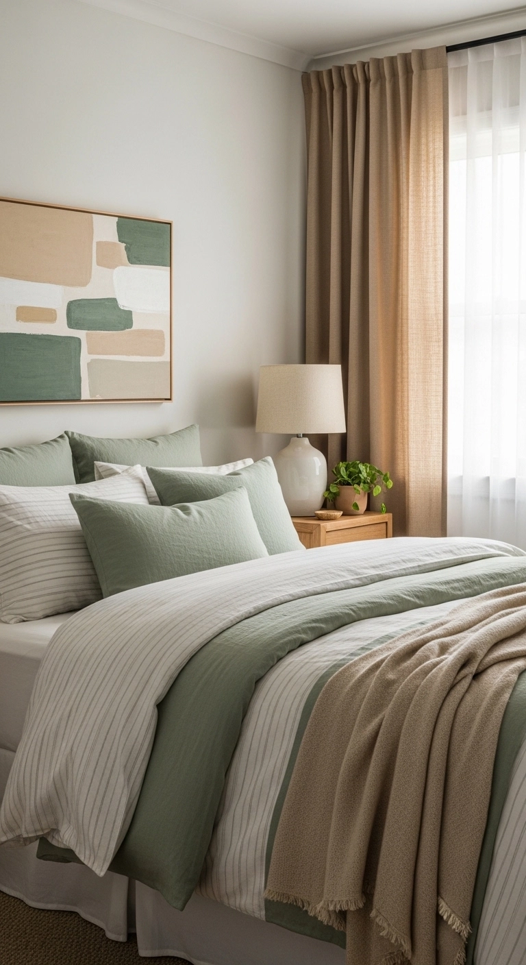 small room decor ideas with a calm color thread in soft tones