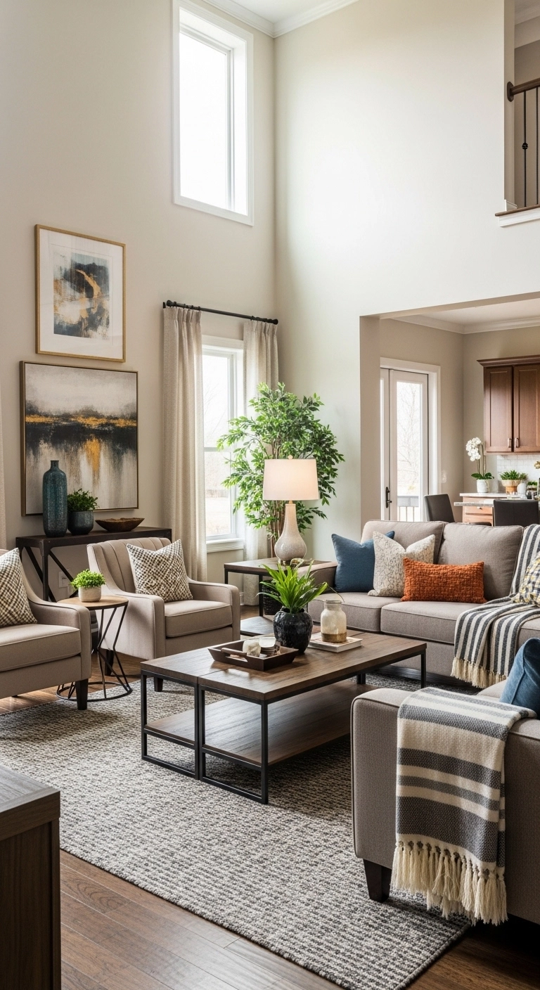 modern living room designs with an open cozy seating layout