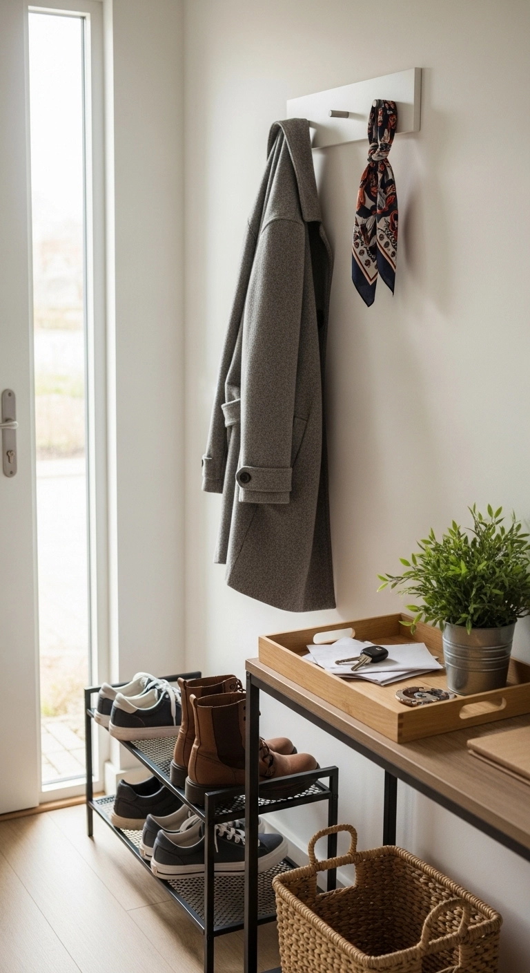 small entryway ideas with an easy daily reset system