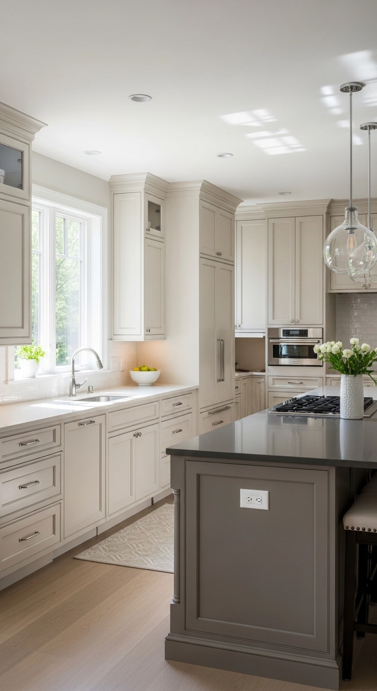 Kitchen cabinet ideas with floor-to-ceiling cabinets and tall pantry storage
