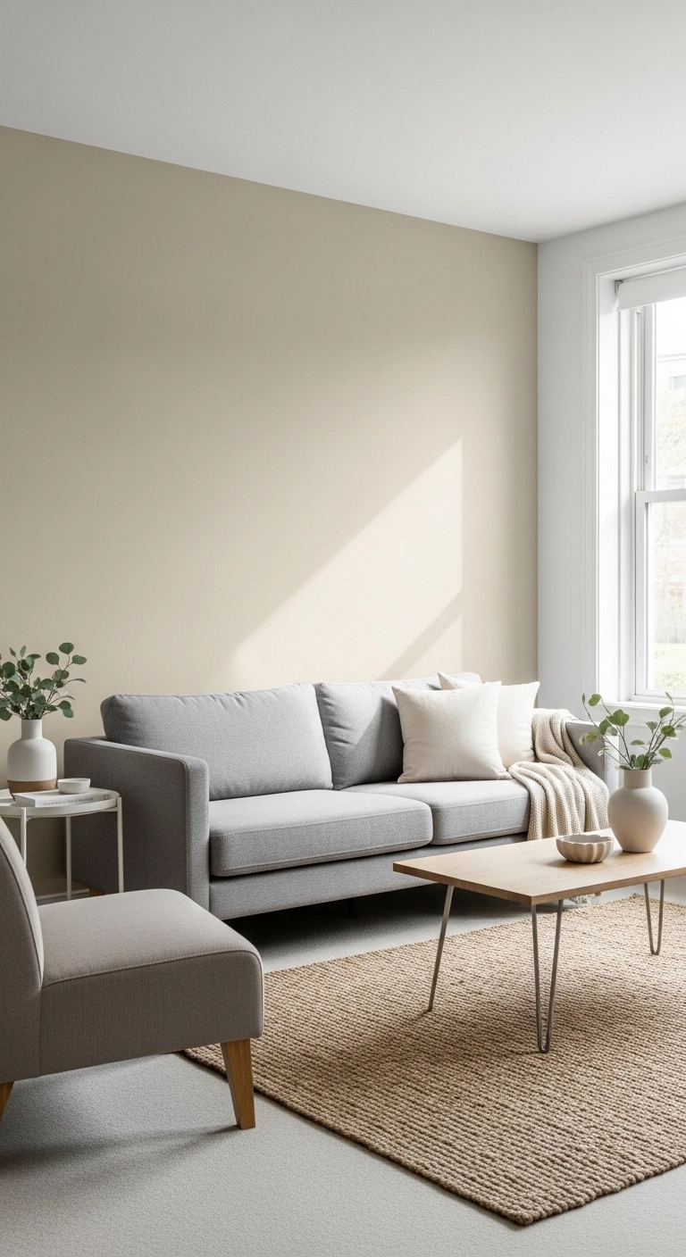 easy home decor updates with a freshly painted living room wall