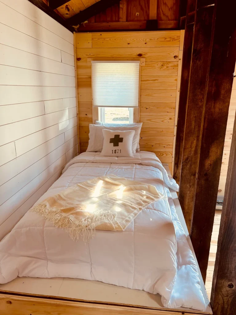 Give the bed area a feeling of privacy