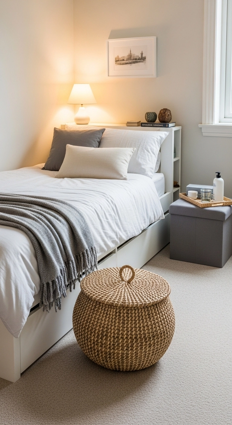 small room decor ideas with hidden storage solutions