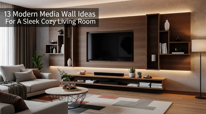 13 Modern Media Wall Ideas For A Sleek Cozy Living Room