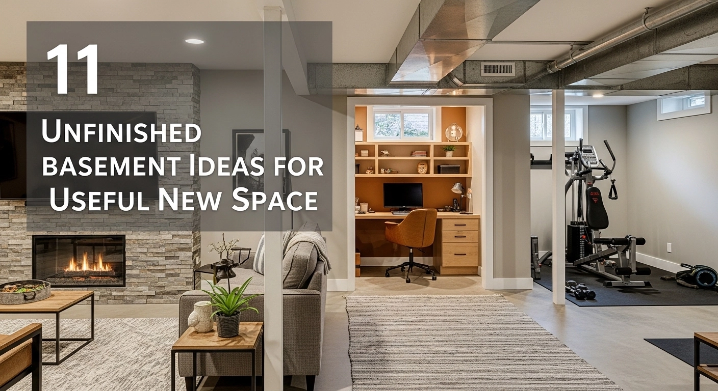 11 Unfinished Basement Ideas for a Useful New Space
