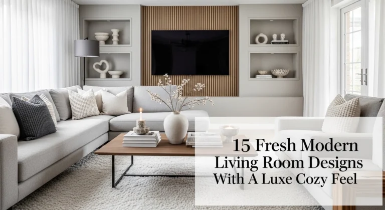 15 Fresh Modern Living Room Designs With A Luxe Cozy Feel