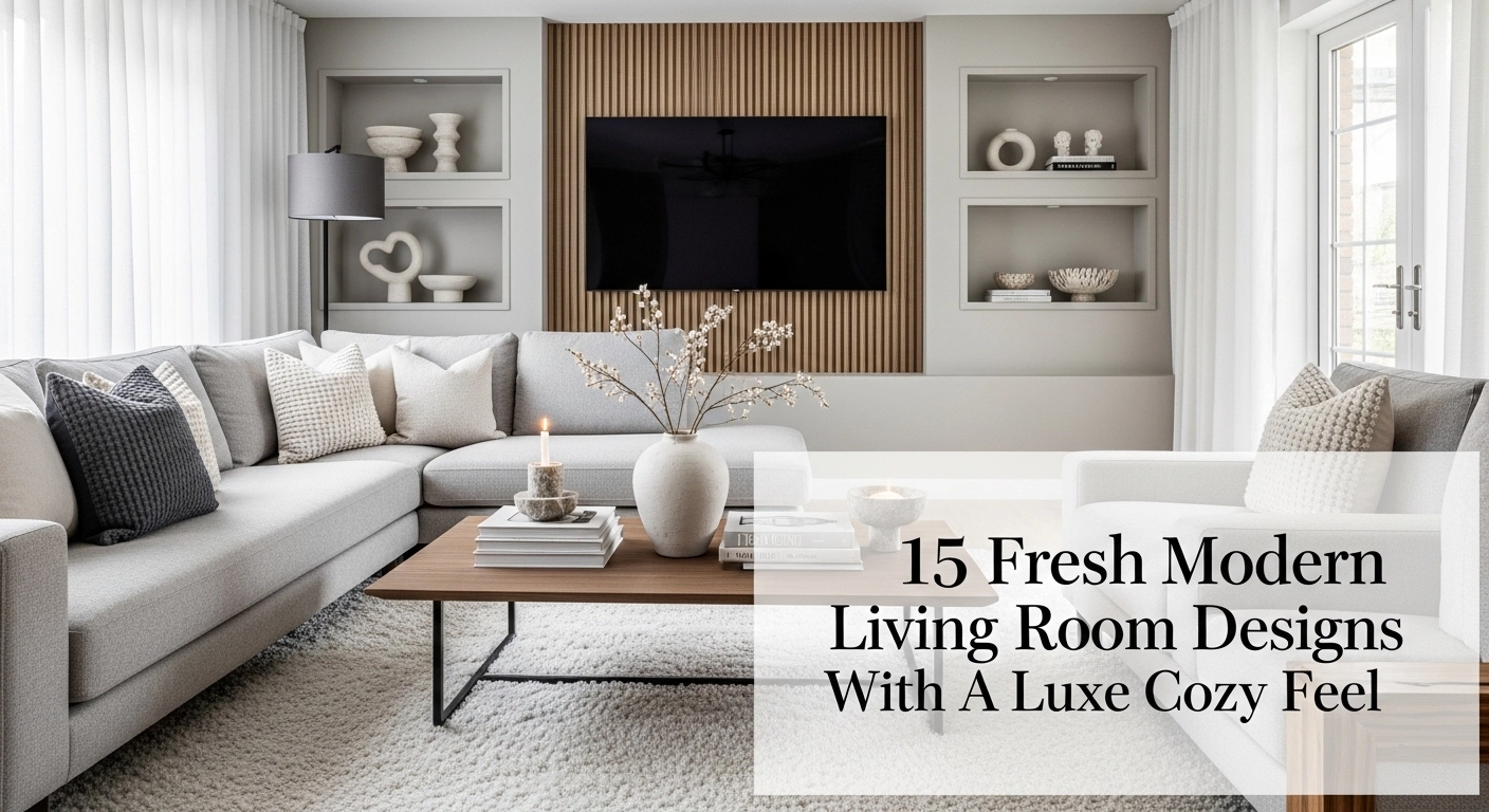 15 Fresh Modern Living Room Designs With A Luxe Cozy Feel