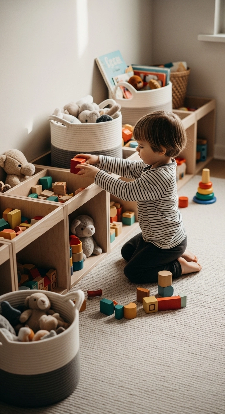 toy storage solutions with low cubbies children can reach easily