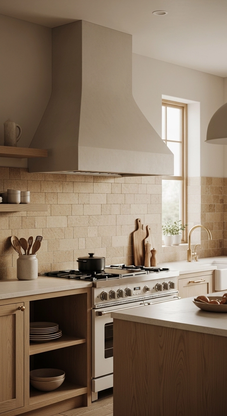 kitchen hood ideas with a matte plaster style hood