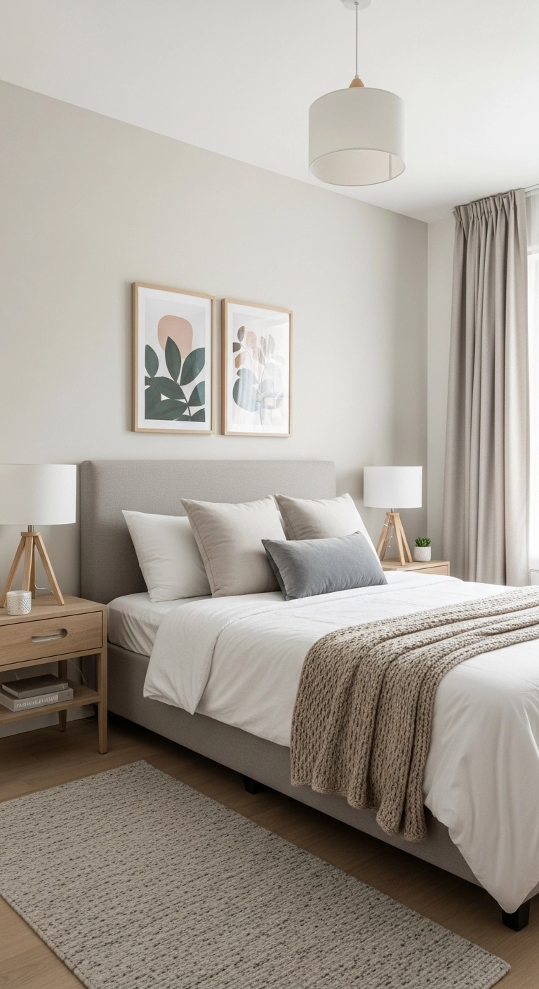 spa bedroom ideas with minimal decor and intentional open space