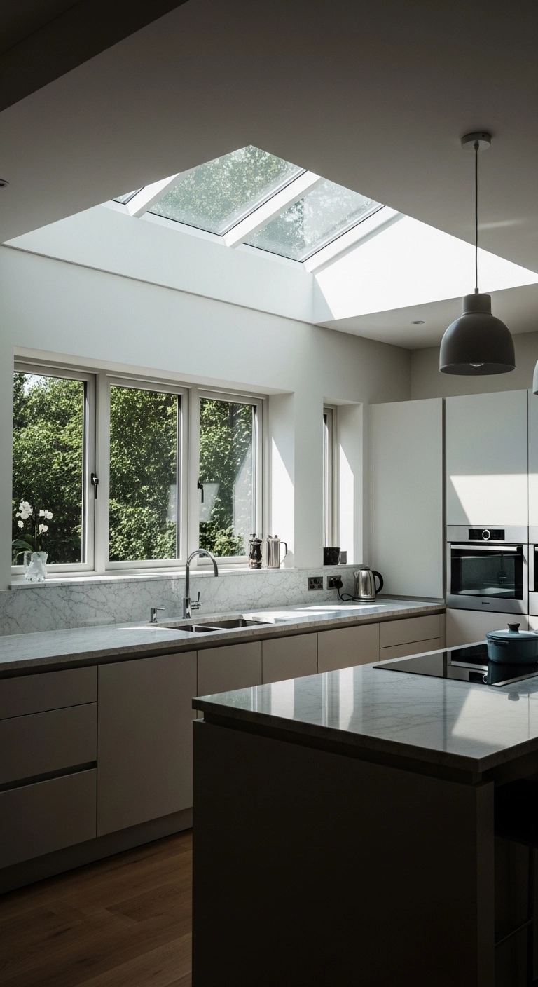 Kitchen ideas with large windows and natural light