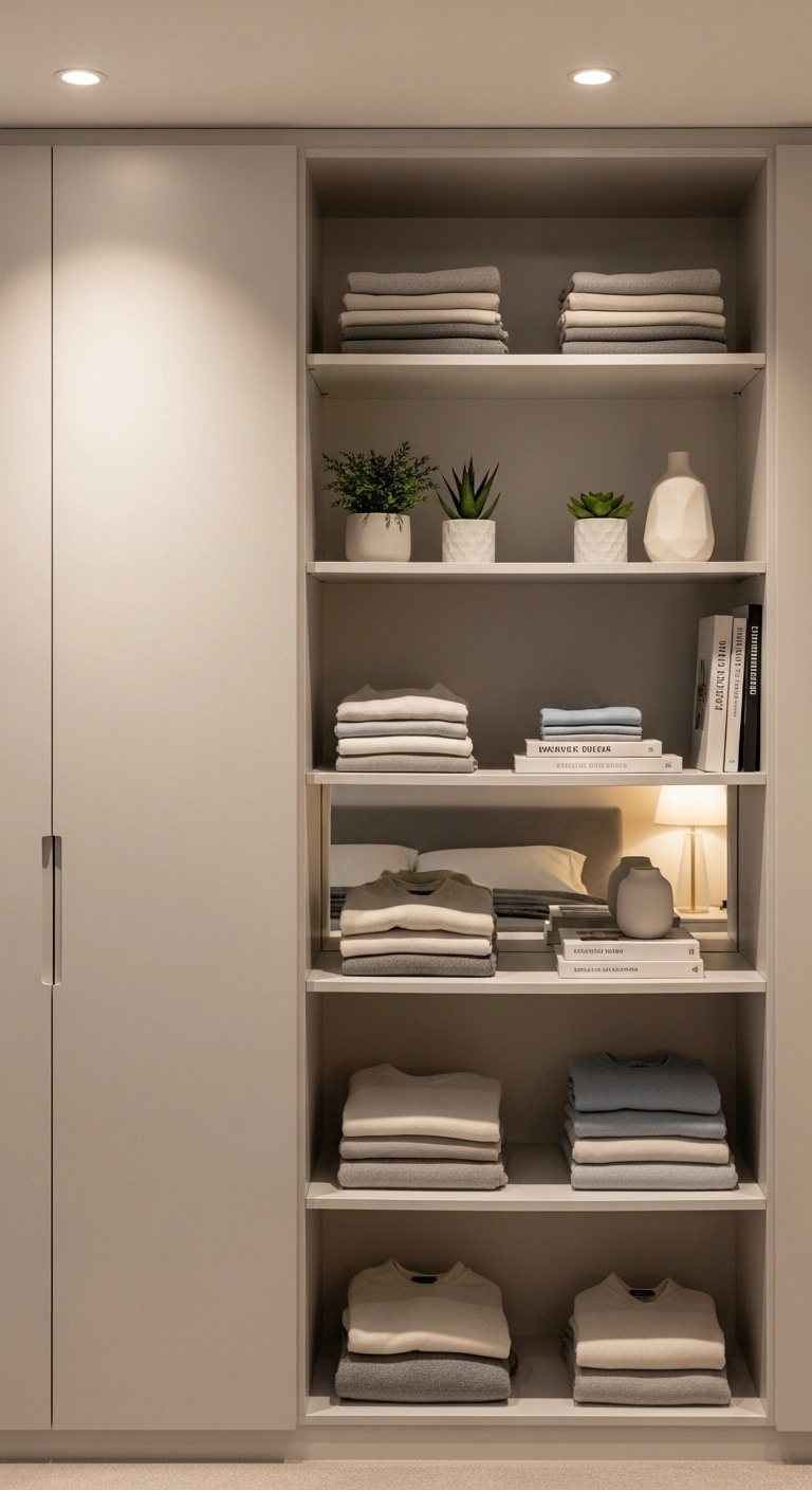 wardrobe decor ideas with open shelving wardrobe design