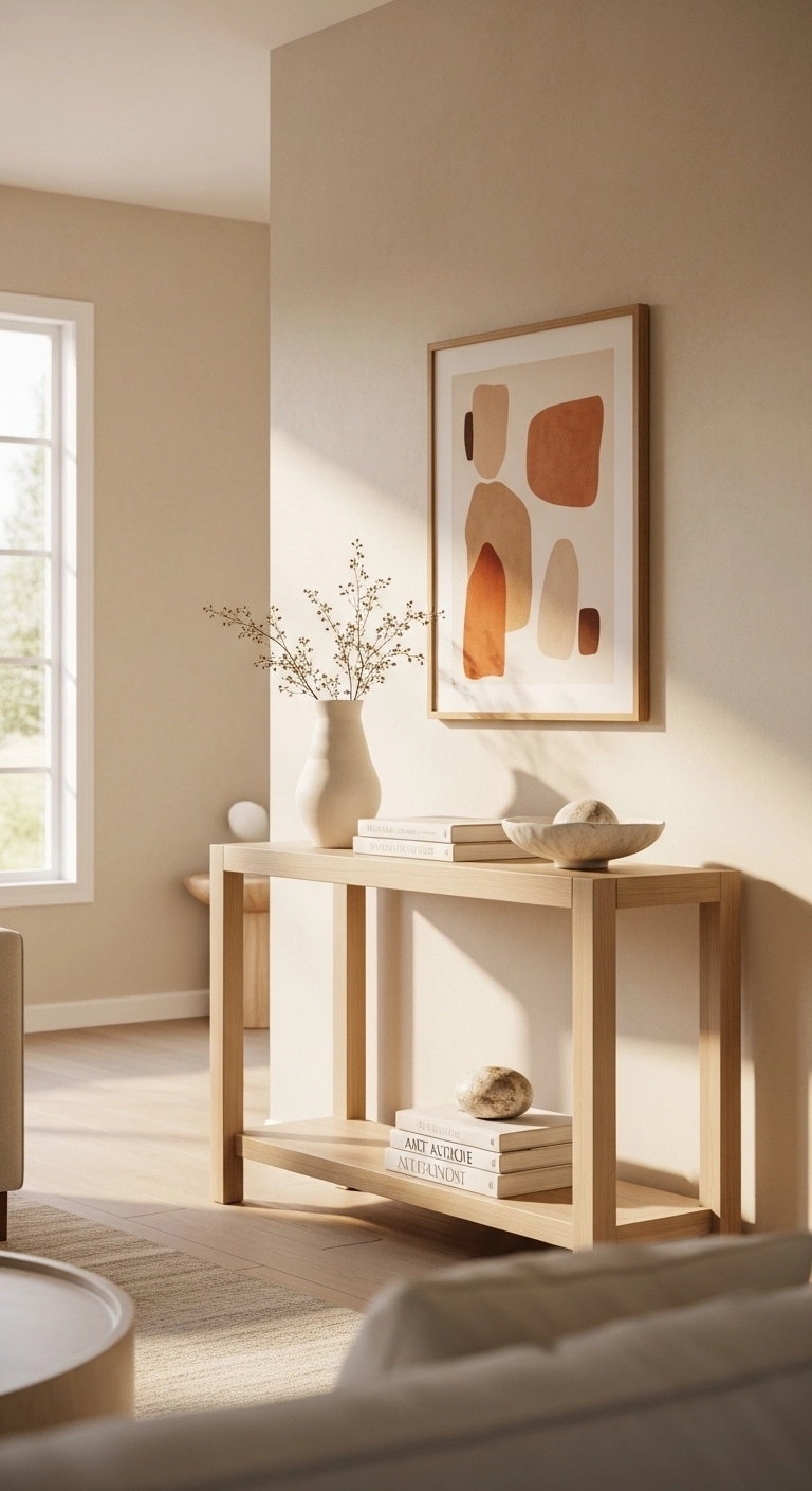 house decor with clean open space and balanced console styling