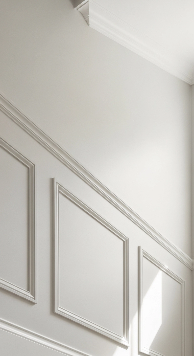 staircase decor ideas with wall paneling along the stairs