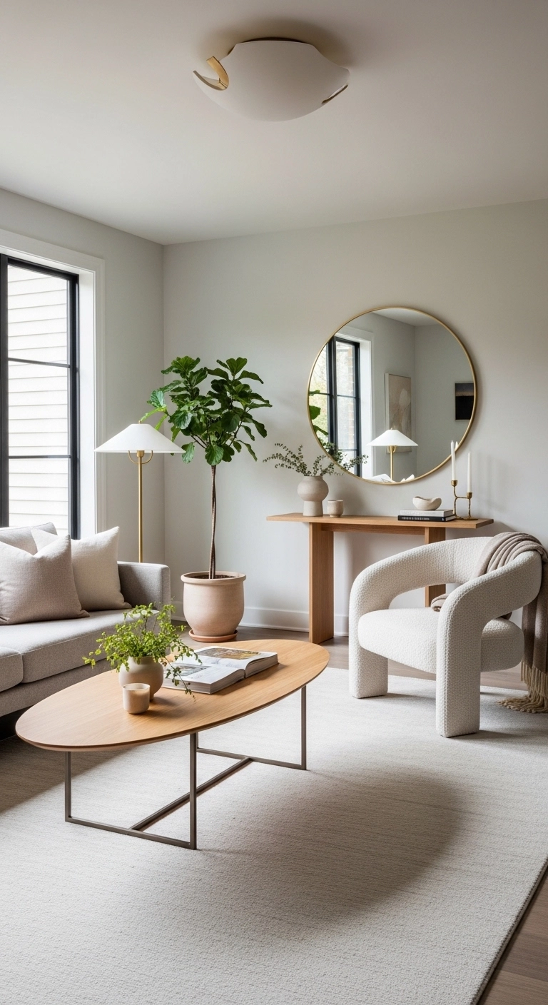 modern living room designs with rounded shapes and soft modern curves