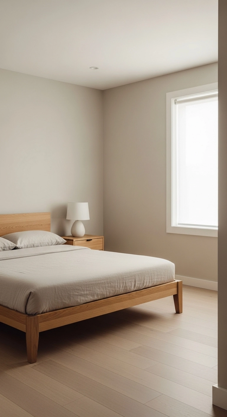 spa bedroom ideas with simple furniture and open bedroom space