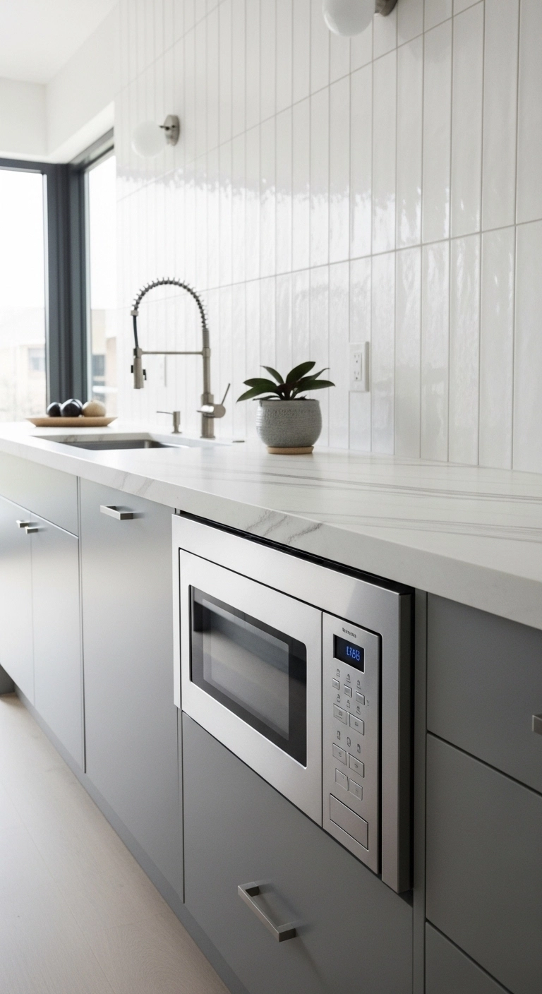 microwave location ideas with a built in microwave drawer