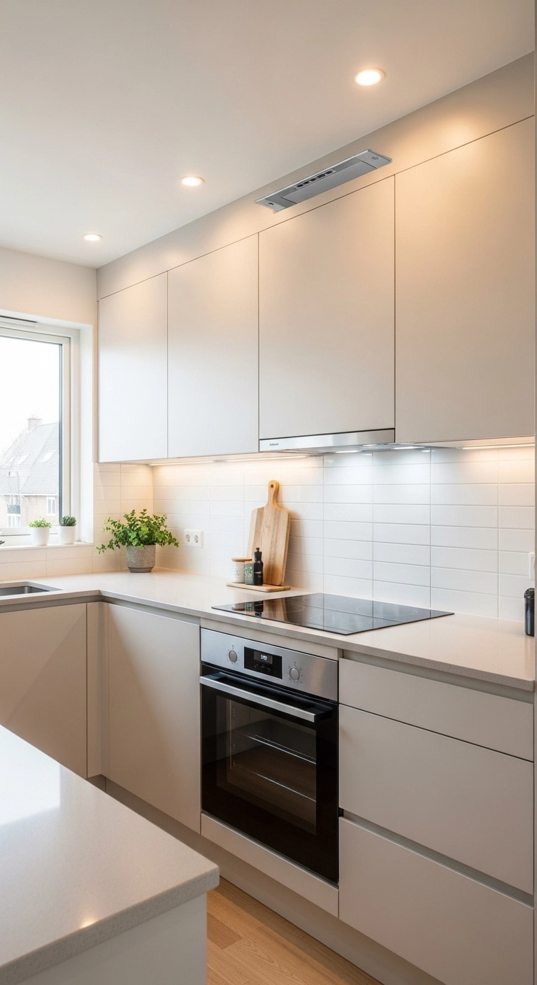 kitchen vent hood ideas for a small kitchen with a blended hood