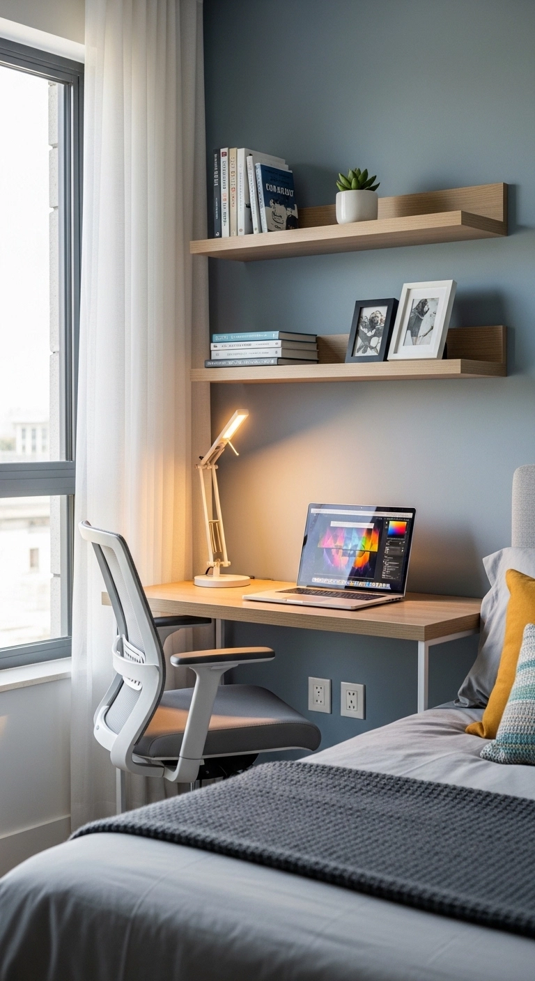 teenage boy bedroom ideas with a modern study zone