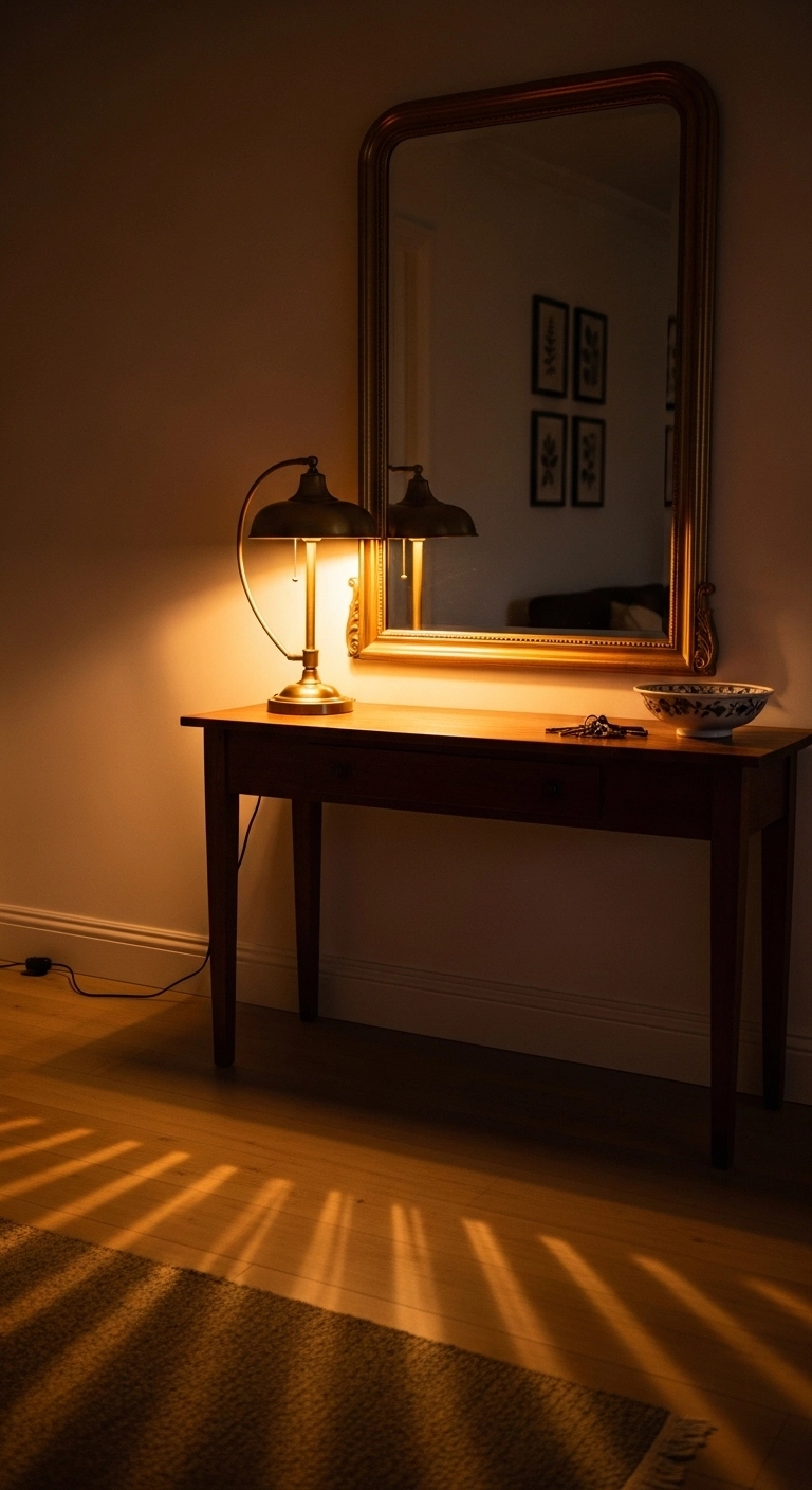 Entryway decor ideas with soft lamp lighting for a warm first impression