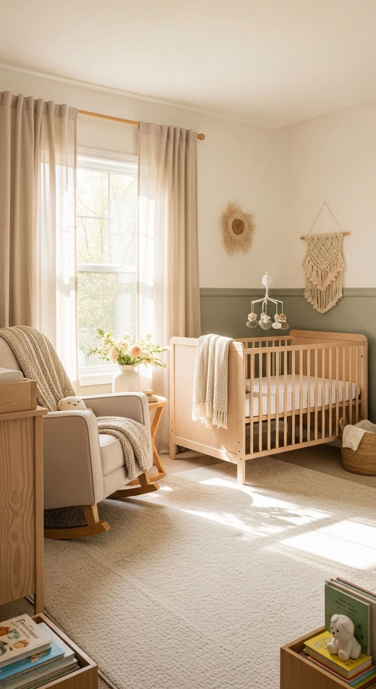 Small nursery ideas with soft warm lighting for bedtime