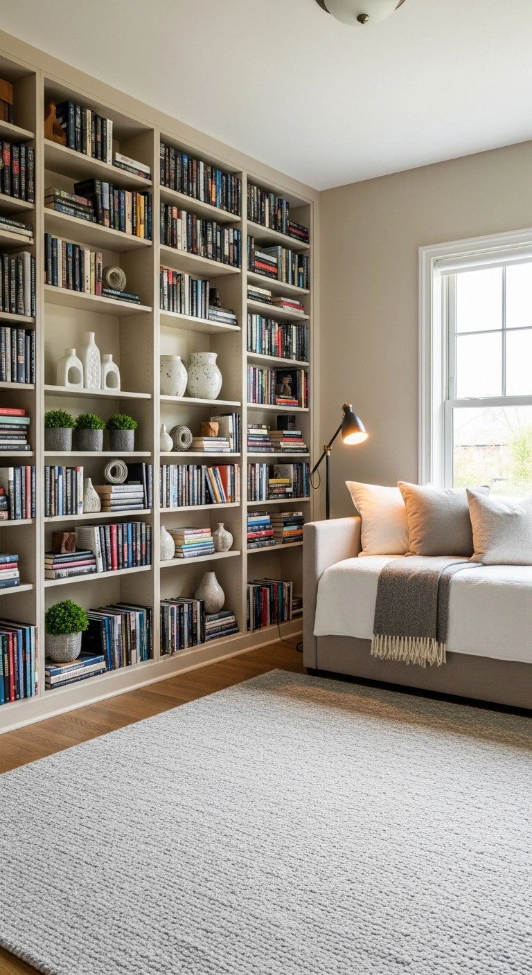 Library room ideas for turning a spare bedroom into a stylish home library