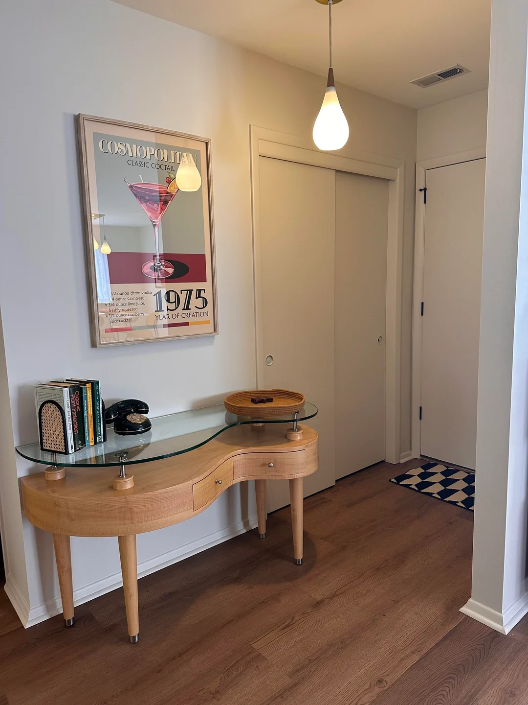 Start with a table that fits the wall not just the style