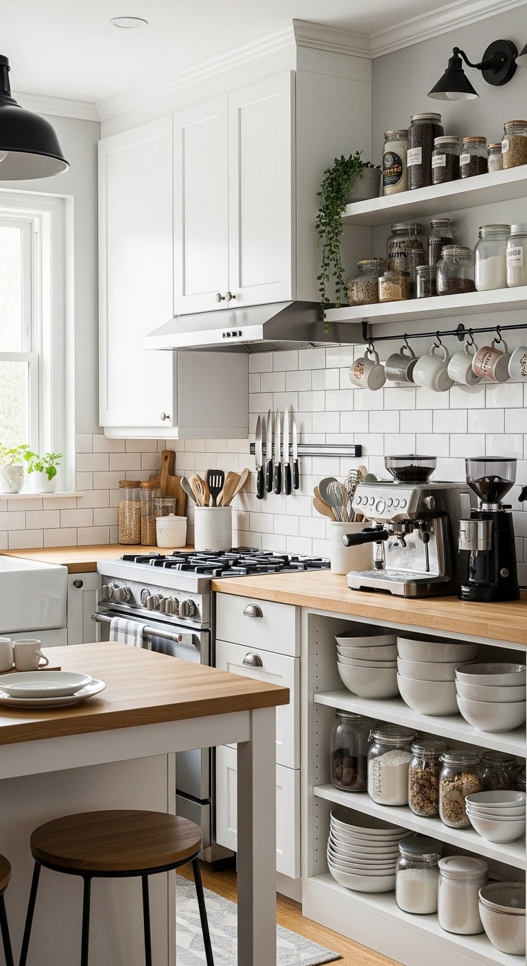 Small kitchen design ideas with task-based storage zones for cooking