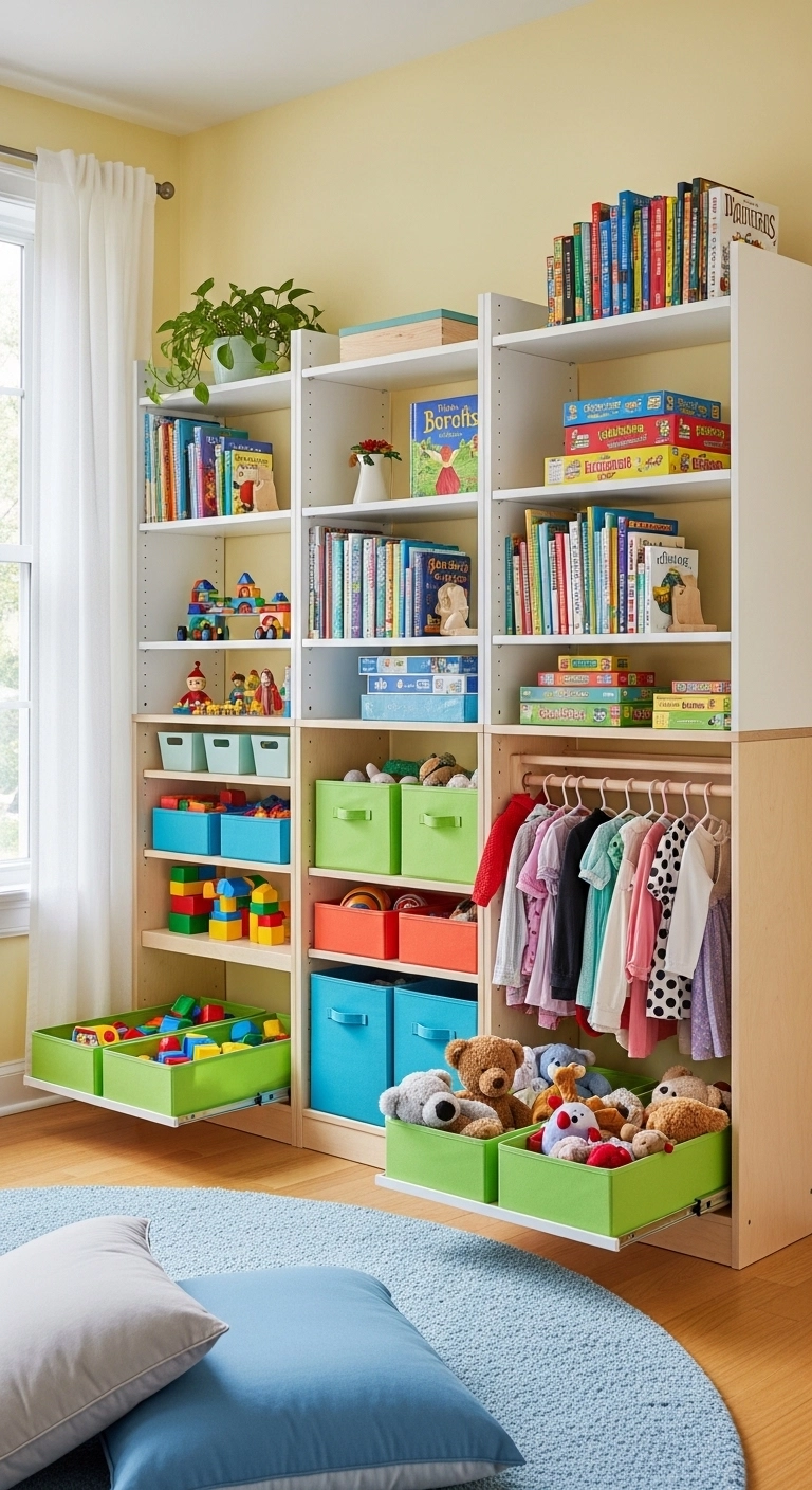 toy storage solutions with flexible storage for growing children
