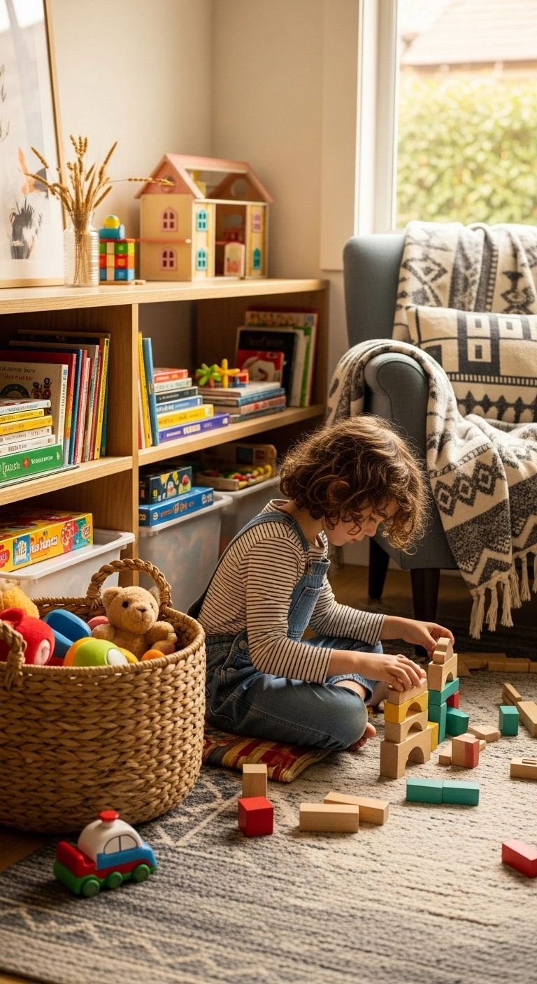 toy storage solutions with toys stored near the place children play