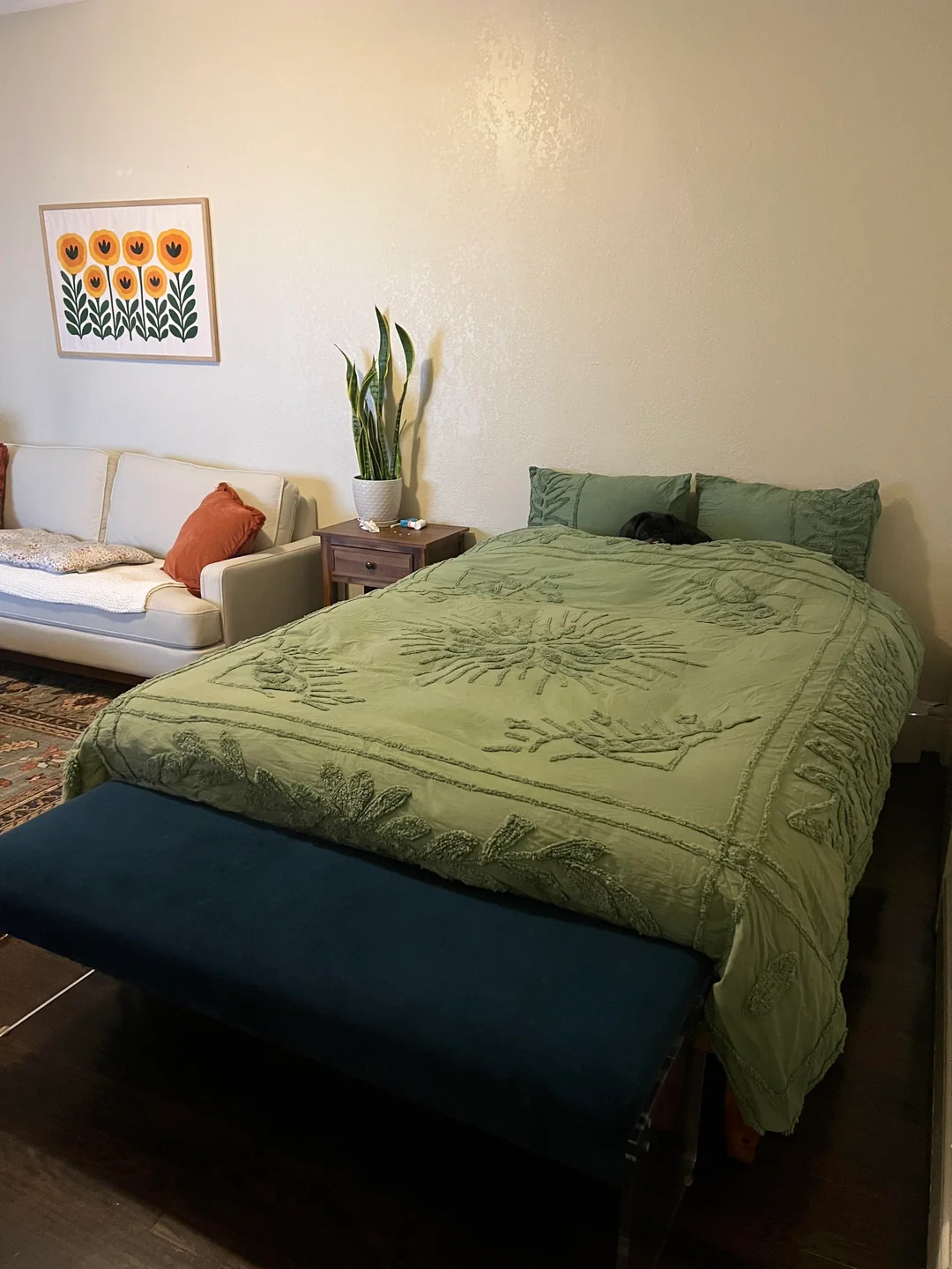 duvet quilt layered bed
