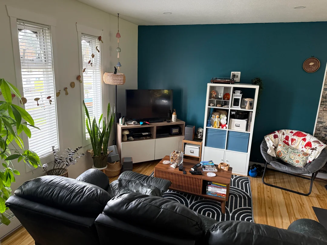 black furniture wood floor living room ideas
