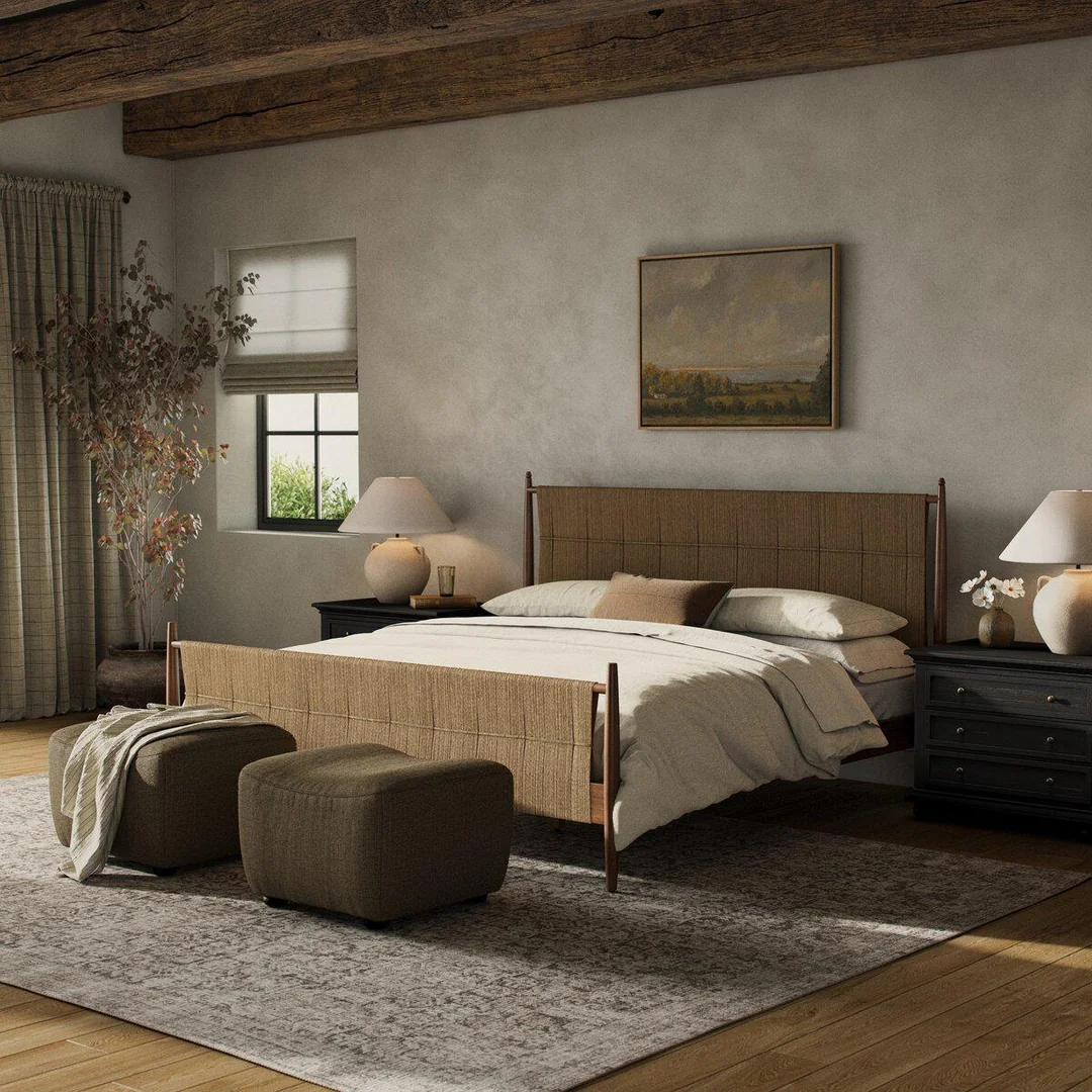 beige modern bedroom decor

