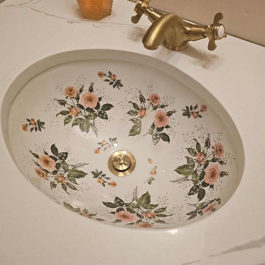 colored bathroom sink