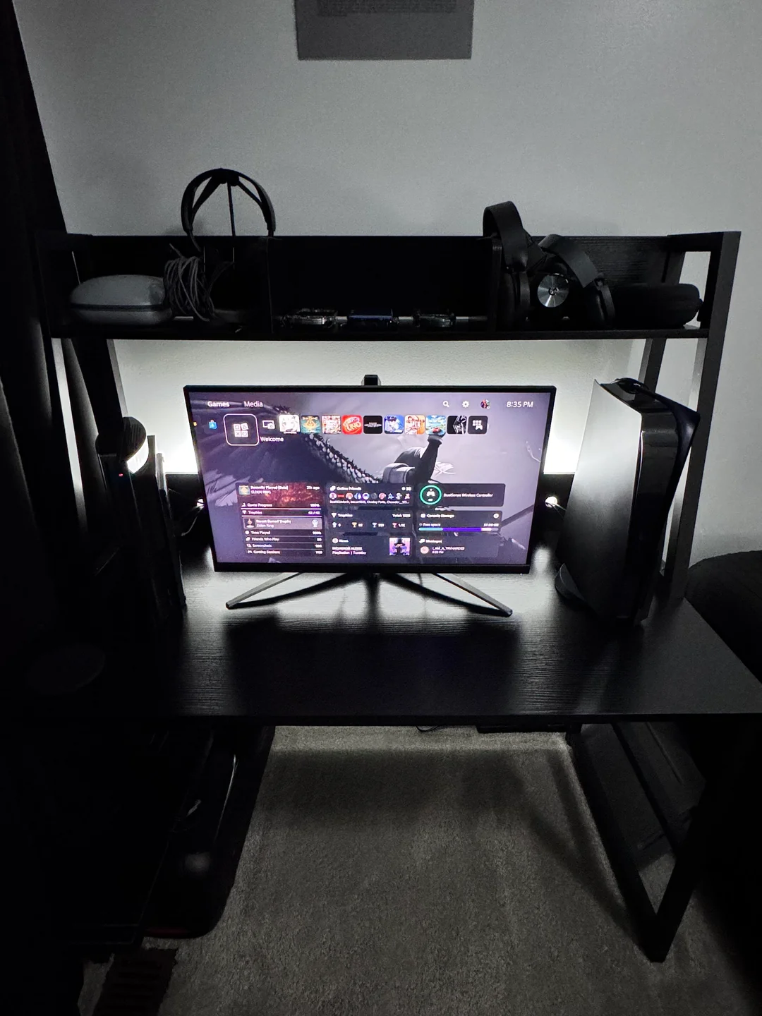 console gaming setup