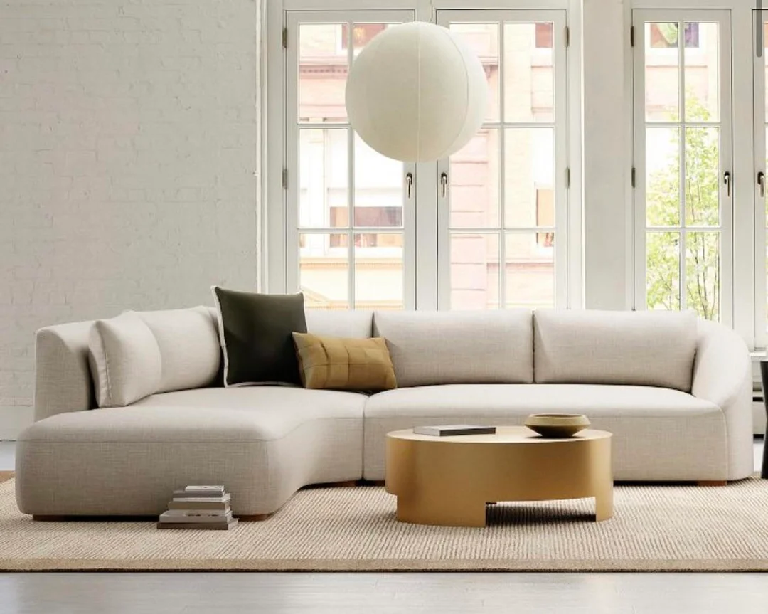 curved conversation sofa living room