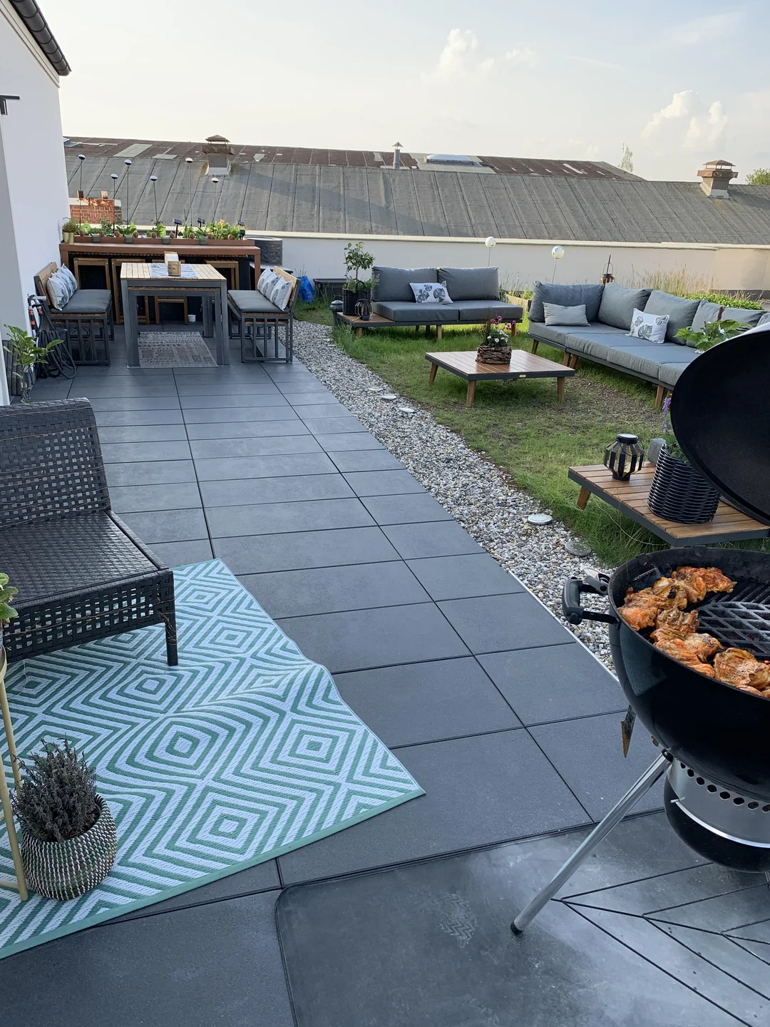rooftop family sitting area
