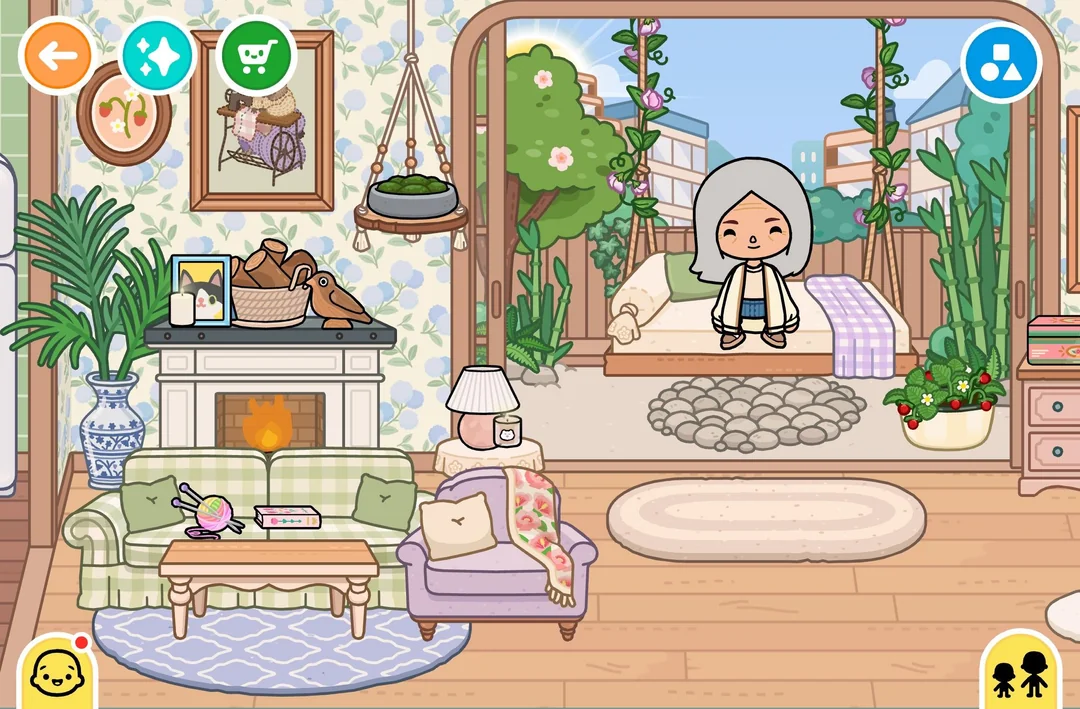 Toca Boca fireplace living room
